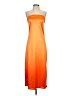 Unbranded 100% Polyester Orange Cocktail Dress Size 5 - photo 1