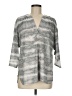 W by Worth 100% Polyester Gray 3/4 Sleeve T-Shirt Size M - photo 1