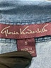 Gloria Vanderbilt Blue 3/4 Sleeve Button-Down Shirt Size S - photo 7