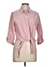 Love Notes 100% Cotton Stripes Pink 3/4 Sleeve Button-Down Shirt Size L - photo 1