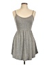 Audrey 3+1 Solid Gray Casual Dress Size L - photo 1