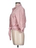 Love Notes 100% Cotton Stripes Pink 3/4 Sleeve Button-Down Shirt Size L - photo 5