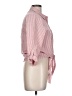 Love Notes 100% Cotton Stripes Pink 3/4 Sleeve Button-Down Shirt Size L - photo 4