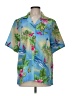 BonWorth Tropical Blue Short Sleeve Blouse Size M - photo 1