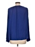 Jennifer Lopez 100% Polyester Blue Long Sleeve Blouse Size L - photo 2