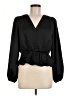 Express 100% Polyester Black Long Sleeve Blouse Size M - photo 1