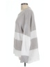 Eileen Fisher 100% Linen Color Block Gray Pullover Sweater Size L - photo 5