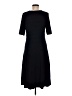 Lands' End Solid Black Casual Dress Size M - photo 2