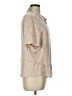 Pure Collection 100% Silk Solid Tan Short Sleeve Silk Top Size 12 - photo 4
