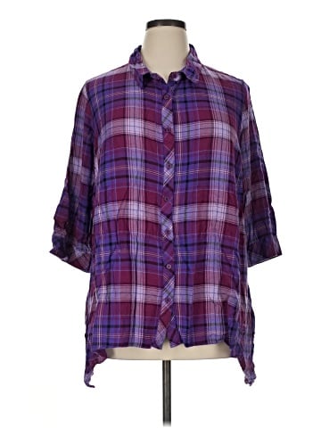 Catherines 3/4 Sleeve Button-Down Shirt (view 1)
