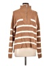 Laundry by Shelli Segal Stripes Brown Pullover Sweater Size L - photo 1