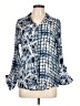 AP.NY Print Blue 3/4 Sleeve Blouse Size L - photo 1