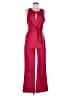 Socialite Solid Red Jumpsuit Size M - photo 1