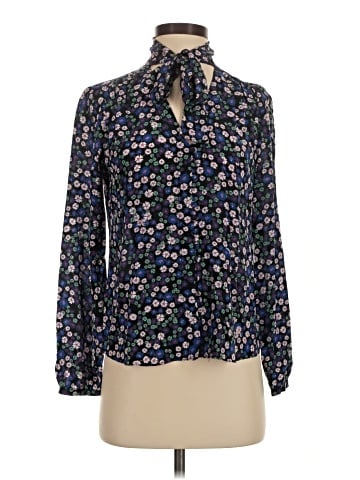 Rebecca Taylor Long Sleeve Silk Top (view 1)