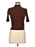 Zara Solid Brown Short Sleeve Top Size L - photo 1