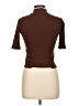 Zara Solid Brown Short Sleeve Top Size L - photo 2