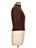 Zara Solid Brown Short Sleeve Top Size L - photo 4
