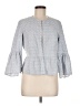 Zara Blue 3/4 Sleeve Blouse Size M - photo 1