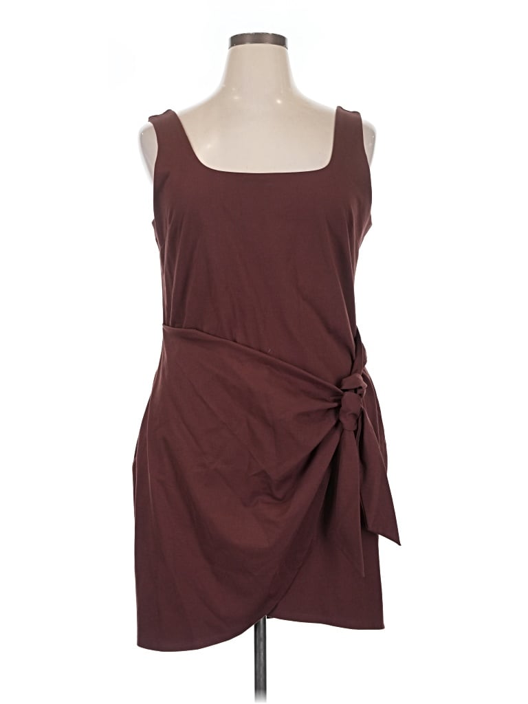 Pre-owned Express Casual Dress In Burgundy