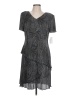 Connected Apparel 100% Polyester Gray Casual Dress Size 12 - photo 1