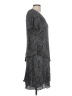 Connected Apparel 100% Polyester Gray Casual Dress Size 12 - photo 4