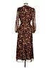 MNG Floral Black Brown Casual Dress Size 4 - photo 2