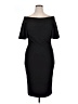 Bebe Solid Black Cocktail Dress Size 14 - photo 1