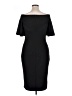 Bebe Solid Black Cocktail Dress Size 14 - photo 2