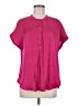 Old Navy 100% Polyester Pink Short Sleeve Blouse Size M - photo 1