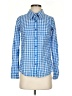 Red Camel 100% Cotton Checkered-gingham Blue Long Sleeve Button-Down Shirt Size XS - photo 1