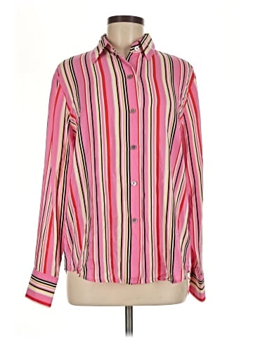 Linda Allard Ellen Tracy Long Sleeve Silk Top (view 1)