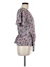 Sienna Sky 100% Polyester Floral Purple Short Sleeve Blouse Size M - photo 4