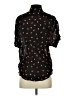 Express 100% Lyocell Hearts Black Short Sleeve Blouse Size S - photo 2