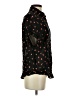 Express 100% Lyocell Hearts Black Short Sleeve Blouse Size S - photo 4