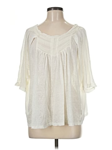 Bordeaux 3/4 Sleeve Silk Top (view 1)