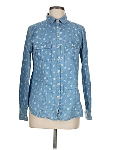 Ann Taylor LOFT Long Sleeve Button-Down Shirt (view 1)