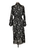 Max Studio 100% Polyester Paisley Black Casual Dress Size L - photo 2