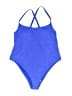 Shade & Shore Solid Blue One Piece Swimsuit Size 18 - photo 1