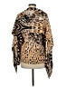 Black Label by Chico's Animal Print Brown Kimono Size M - photo 2