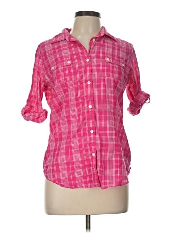 American Eagle Outfitters 3/4 Sleeve Button-Down Shirt (view 1)