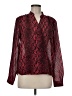 MICHAEL Michael Kors 100% Polyester Animal Print Red Long Sleeve Blouse Size M - photo 1