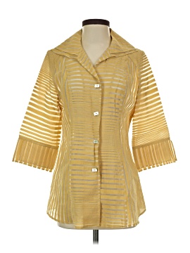I.C. By Connie K 3/4 Sleeve Button Down Shirt