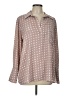 Pleione 100% Polyester Polka Dots Tan Brown Long Sleeve Blouse Size L - photo 1