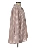 Pleione 100% Polyester Polka Dots Tan Brown Long Sleeve Blouse Size L - photo 4