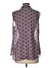 CAbi 100% Polyester Blue Sleeveless Blouse Size L - photo 2