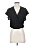 Elan 100% Viscose Black Short Sleeve Blouse Size S - photo 1