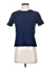 Zara 100% Cotton Blue Short Sleeve Turtleneck Size S - photo 1