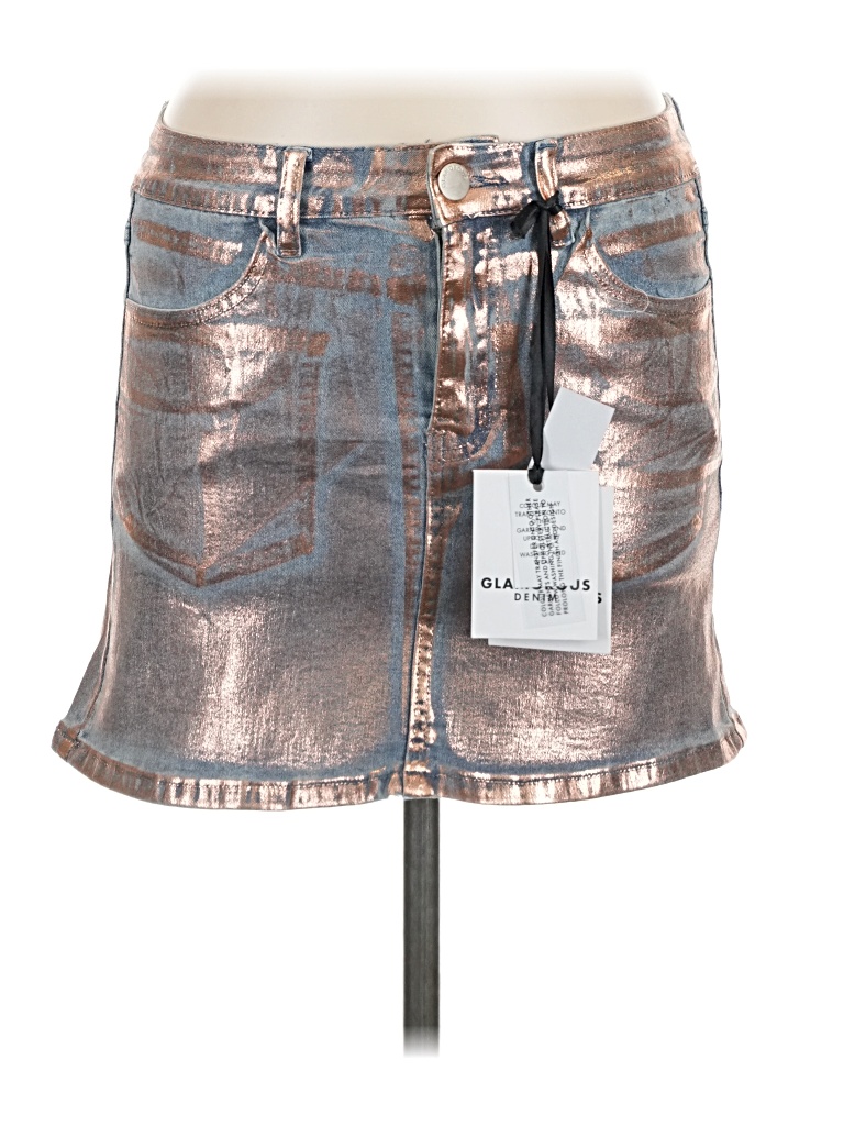 Glamorous Denim Skirt In Multi