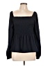 Gap 100% Polyester Black Long Sleeve Blouse Size L - photo 1