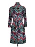Laundry by Design Print Teal Casual Dress Size L - photo 2